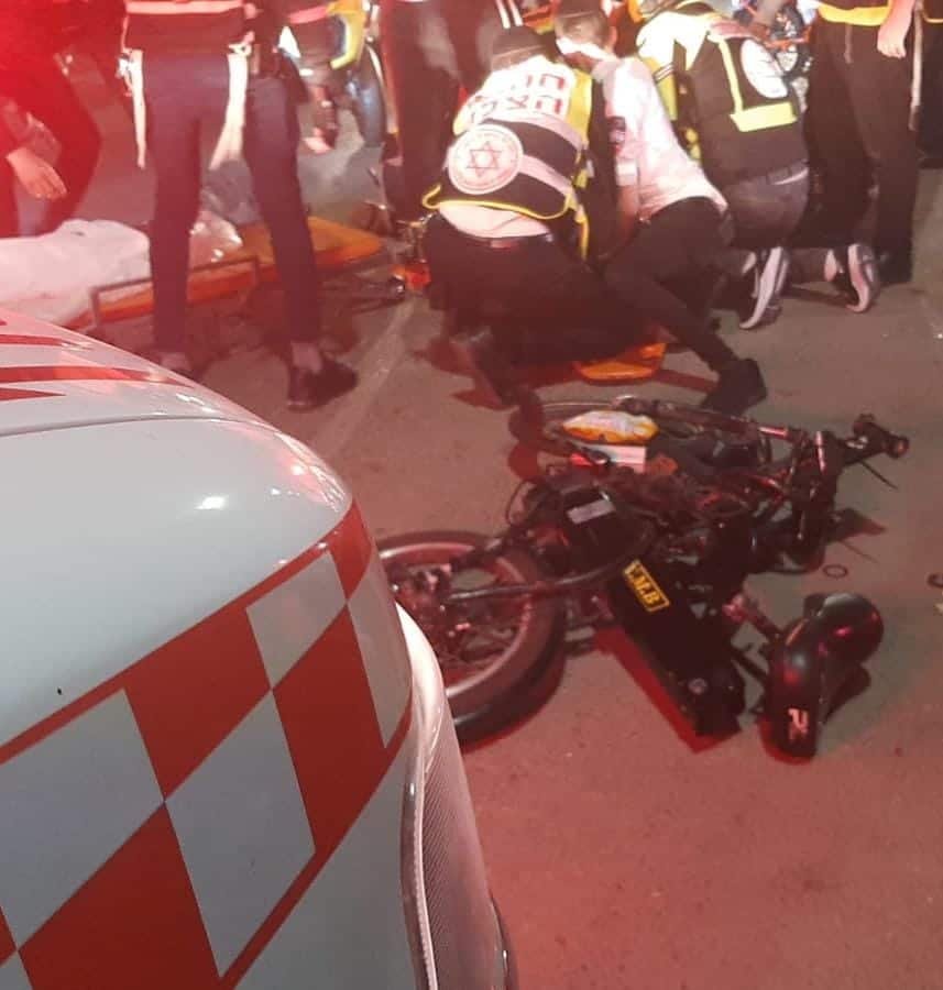 בני ברק: הולך רגל נפצע בינוני מפגיעת אופניים
