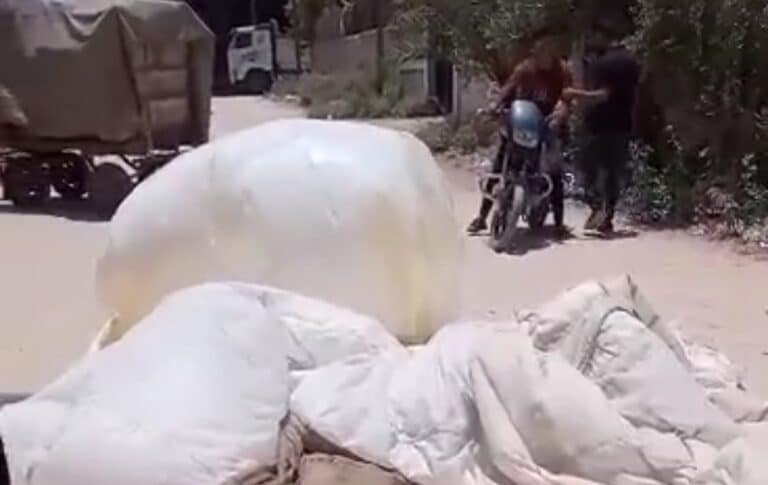 בלון תצפית נפל בשטח רצועת עזה