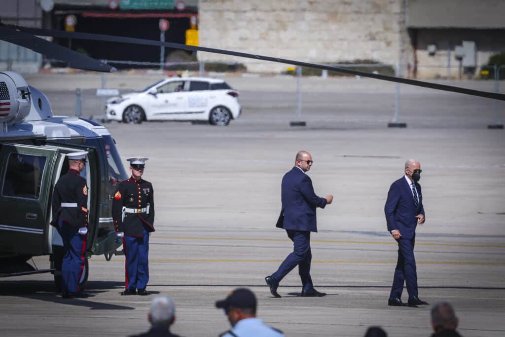 נשיא ארה"ב סיים את ביקורו בישראל בדרכו לסעודיה