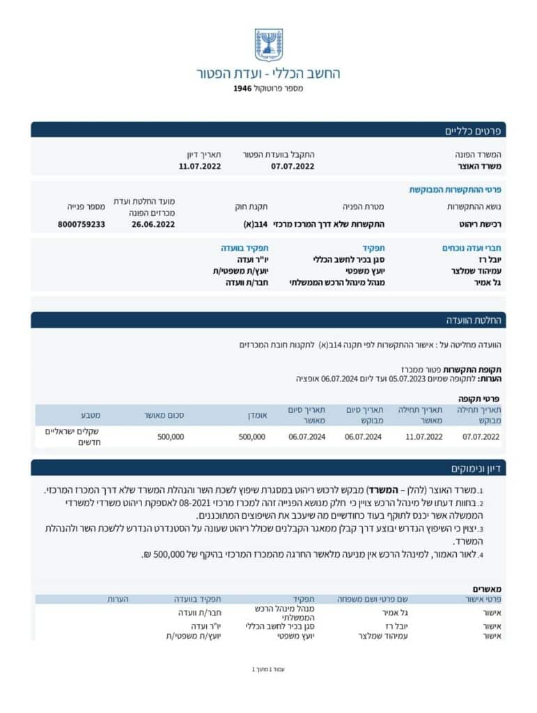 איווט ליברמן רכש ריהוט בשווי חצי מיליון ש"ח ללשכתו