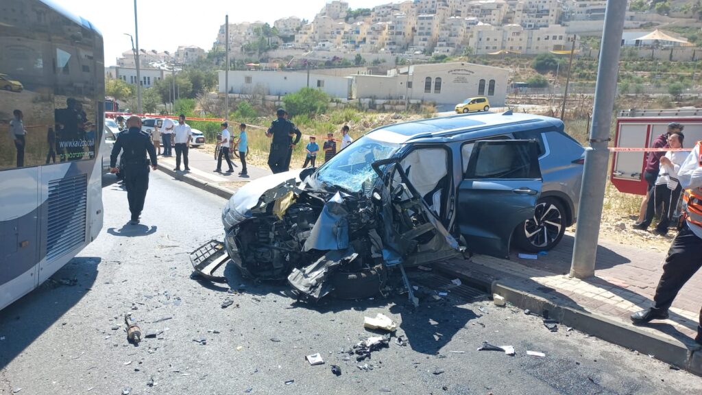 ביתר עילית: אישה נפצעה בינוני בתאונת דרכים