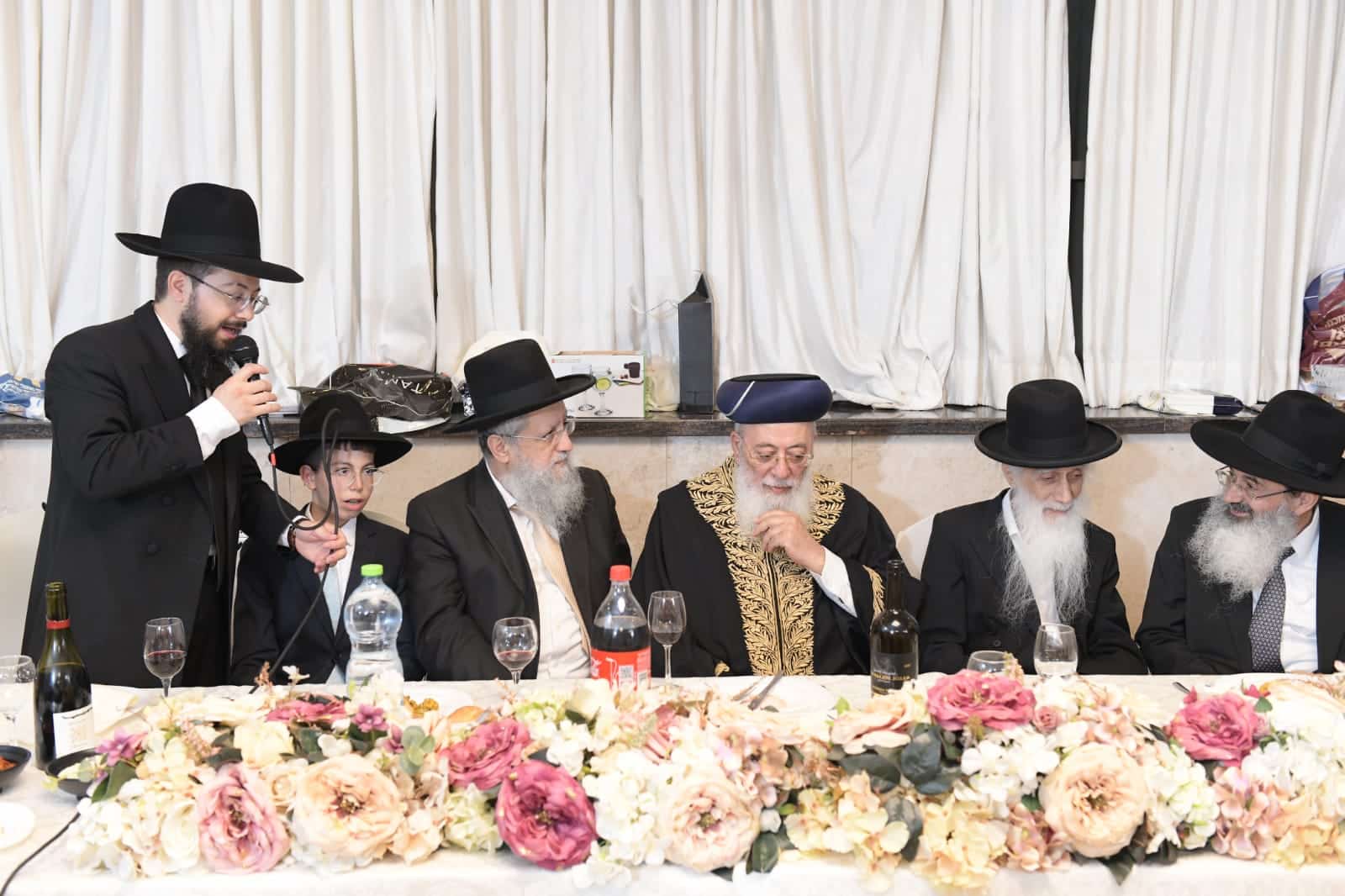 בר מצוה לנין נשיא המועצת וראש הישיבה - גדולי ישראל הגיעו לברך