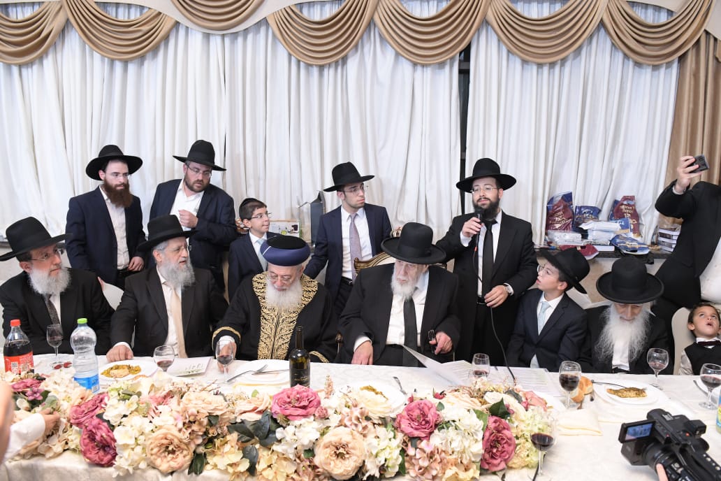 בר מצוה לנין נשיא המועצת וראש הישיבה - גדולי ישראל הגיעו לברך