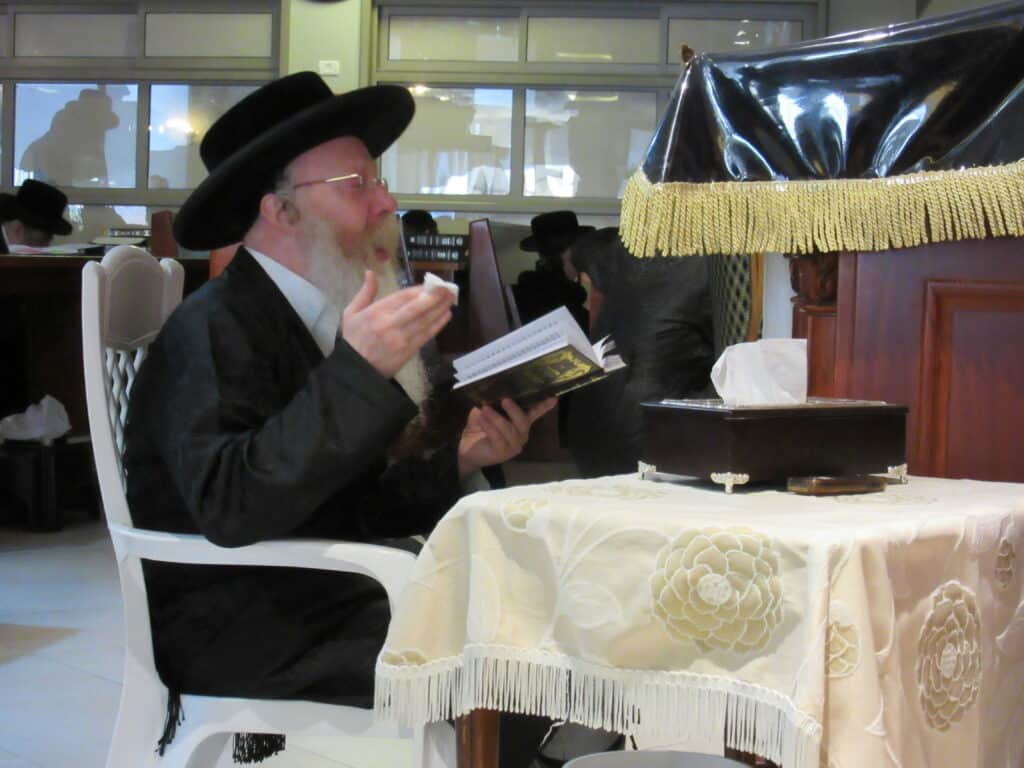 אמירת הקינות וקידוש לבנה בחצר קרעטשניף - קרית גת