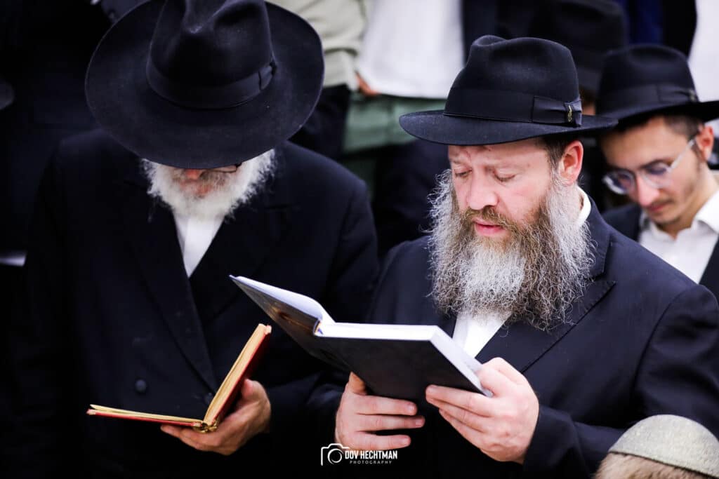 אלפי אנשים באמירת סליחות בבית מדרשו של הרבי מליובאוויטש • גלריה