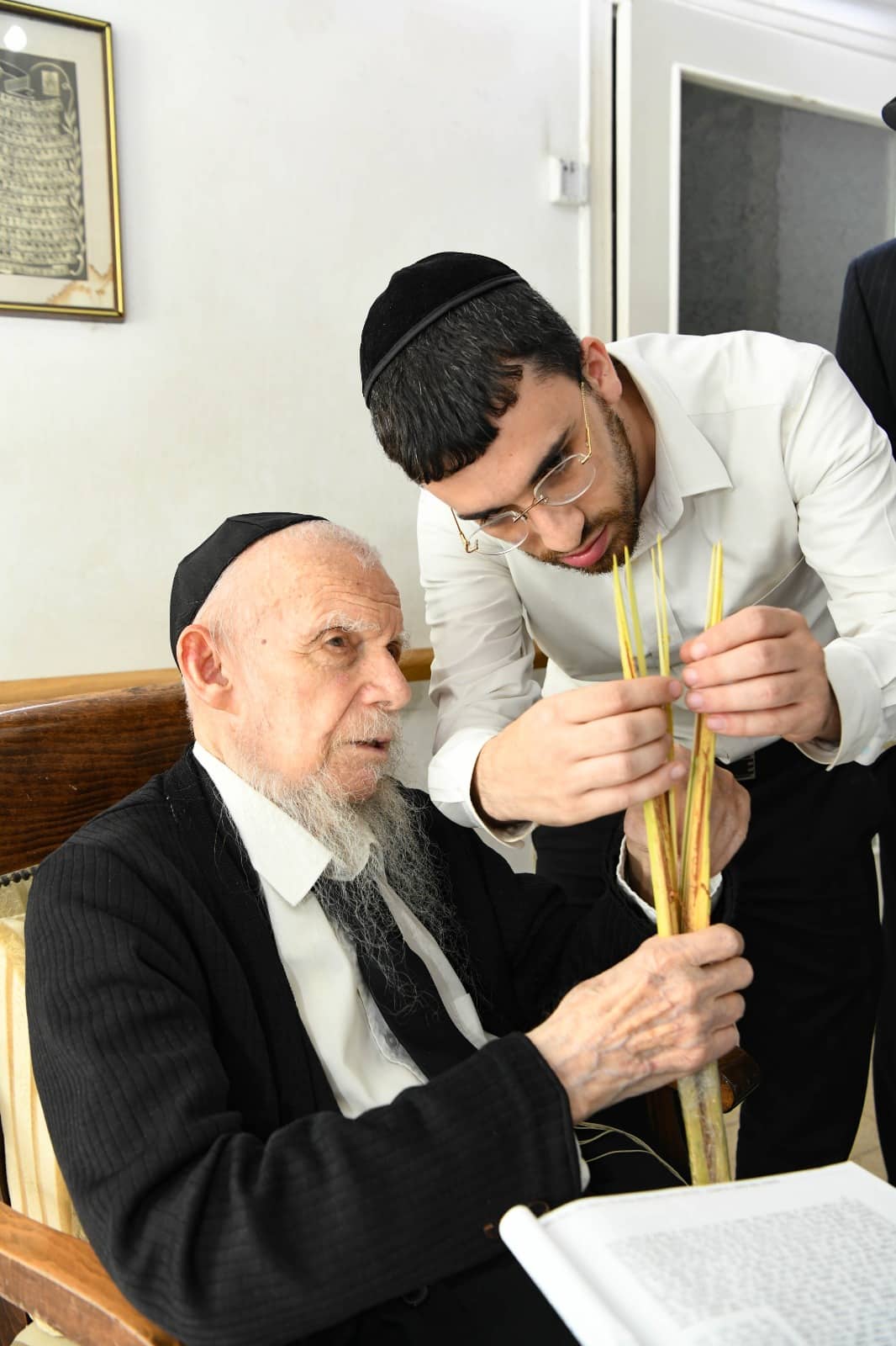 תיעוד: מרן רשכבה"ג הגרי"ג אדלשטיין בקבלת 'בריסקע לולב'  