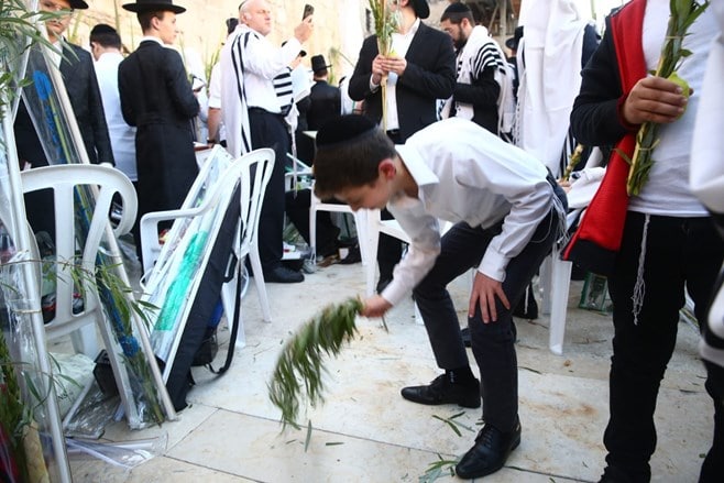 צפו: הושענא רבה בכותל המערבי