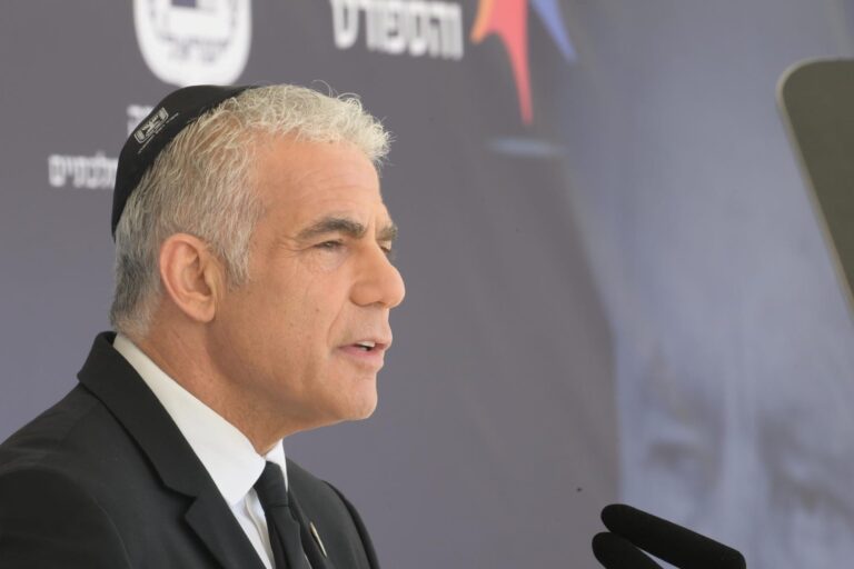 נאום ההסתה של יאיר לפיד על קברו של בן גוריון