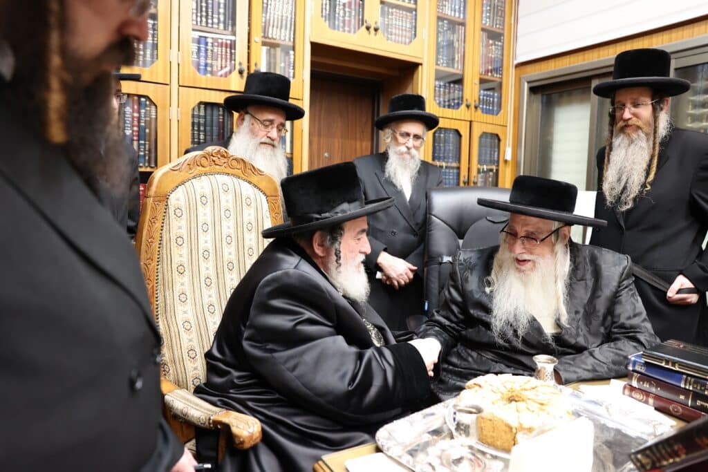 האדמו"ר מויז'ניץ ביקר במעונו של הרבי מצאנז