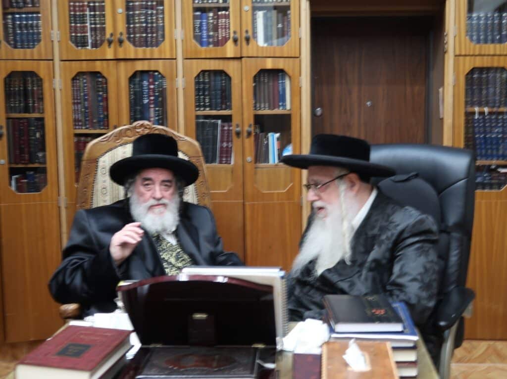 האדמו"ר מויז'ניץ ביקר במעונו של הרבי מצאנז