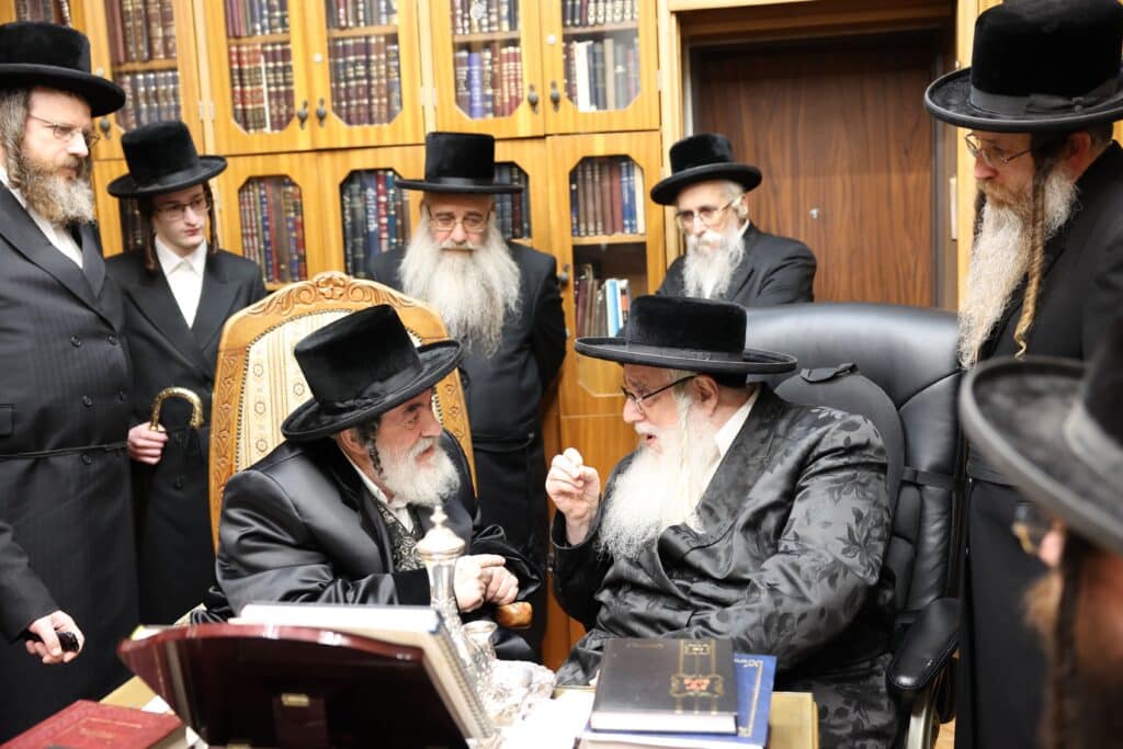 האדמו"ר מויז'ניץ ביקר במעונו של הרבי מצאנז