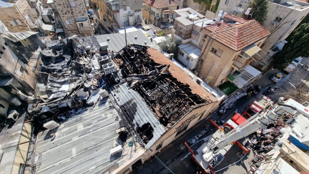 שריפה פרצה בבית המדרש של חסידות סטאמר