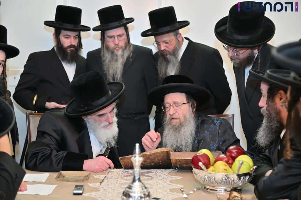 הביקור של האדמו"ר מויז'ניץ (מרכז) בארה"ב