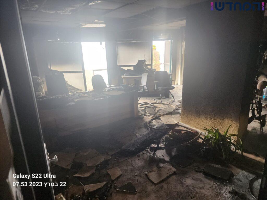 שריפה פרצה בבניין עיריית צפת: נזק רב ללשכת ראש העיר