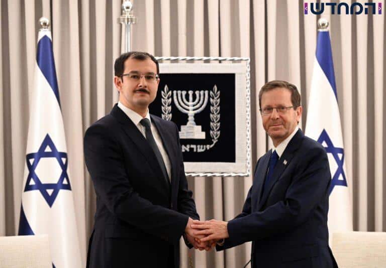 לראשונה: נשיא המדינה קיבל את כתב ההאמנה של השגריר הראשון של אזרבייג'ן בישראל