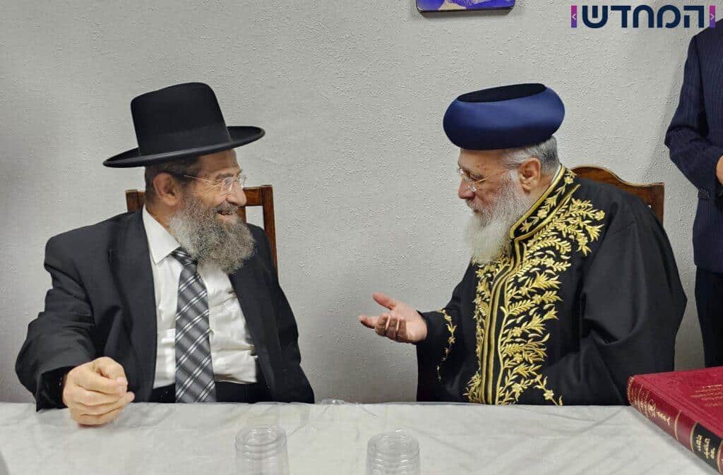 תיעוד: הראשון לציון ביקר את הרב הראשי תיעוד: הראשון לציון ביקר את הרב הראשי