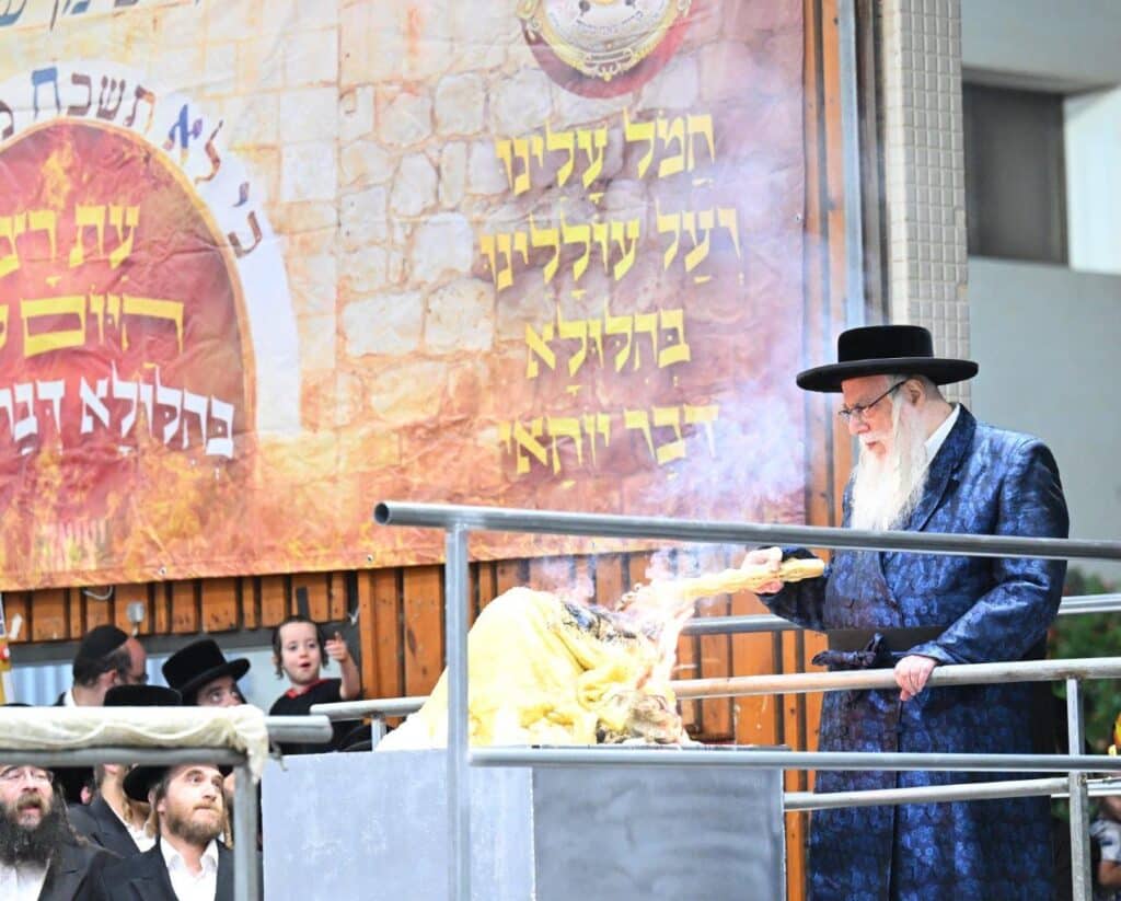 גלריה מרהיבה: הרבי מצאנז רקד עם החסידים