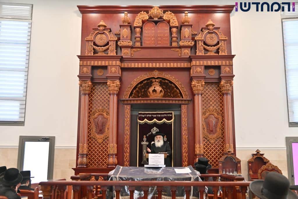 האדמו"ר מדושינסקיא ביקר בכולל החסידי