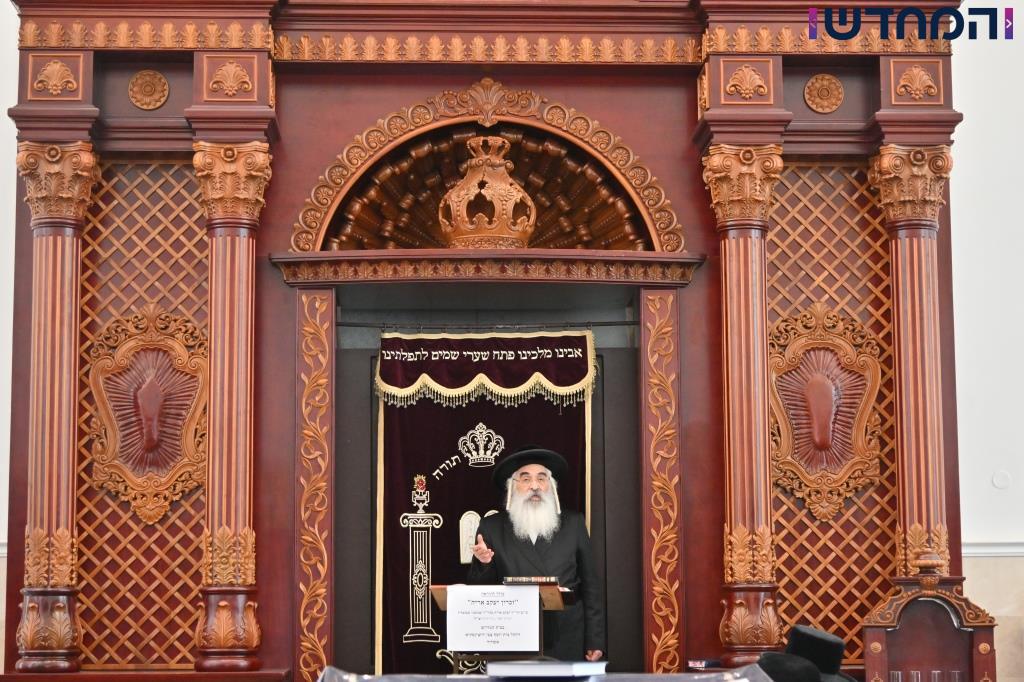 האדמו"ר מדושינסקיא ביקר בכולל החסידי