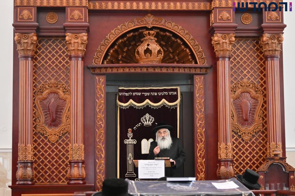 האדמו"ר מדושינסקיא ביקר בכולל החסידי