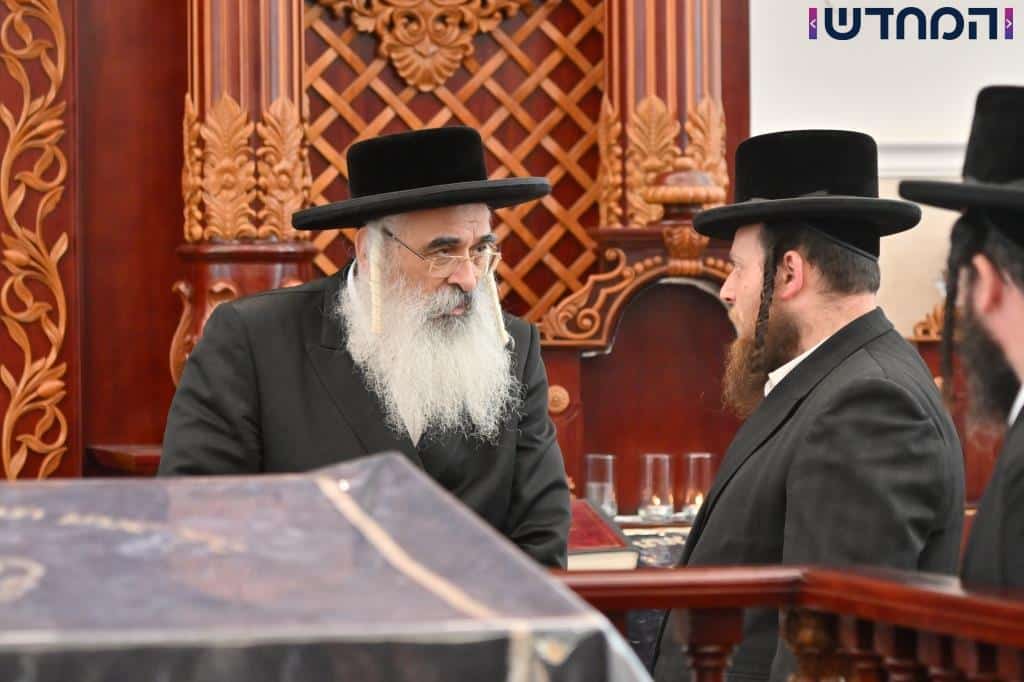 האדמו"ר מדושינסקיא ביקר בכולל החסידי