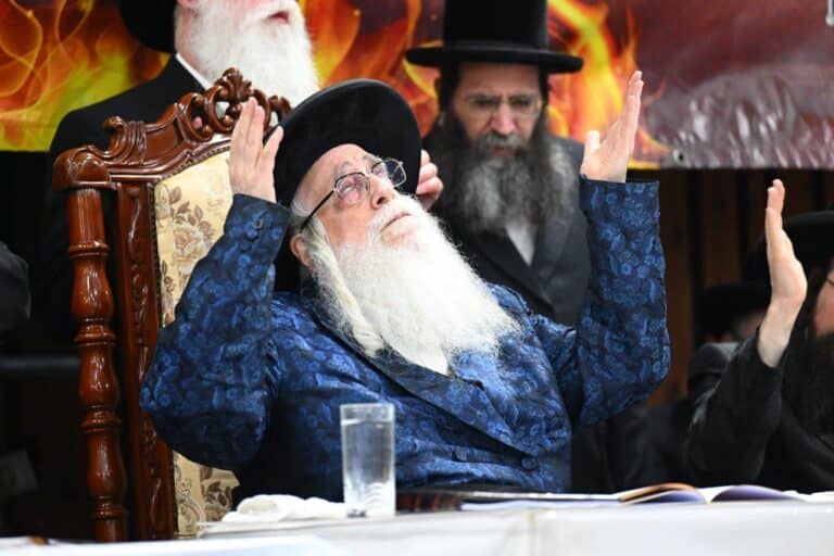 גלריה מרהיבה: הרבי מצאנז רקד עם החסידים