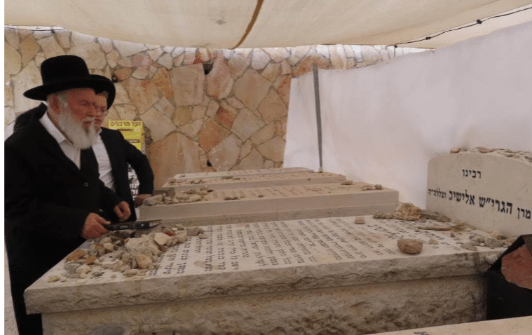 הגר"י זילברשטיין עלה לקברו של חמיו הגרי"ש אלישיב זצוק"ל