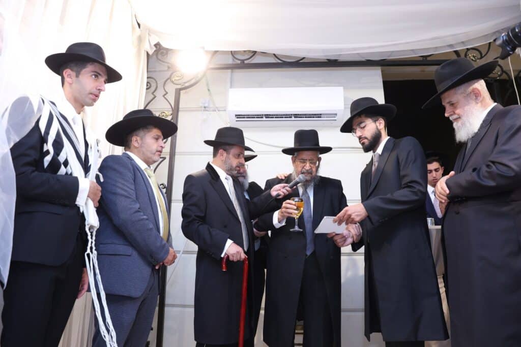 בהשתתפות רבנים: רבה של יקנעם השיא את נכדו בבני ברק