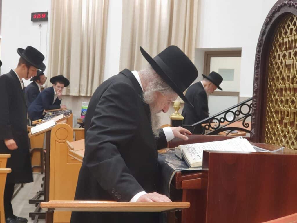 לרגל יום היארצייט: מרן הגר"ד לנדו על קבר אמו