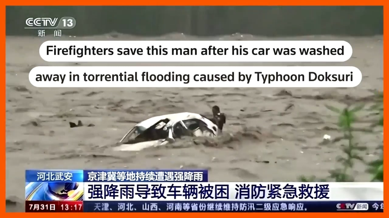 סין: סופת טייפון הכתה במדינה, ערים הוצפו במים