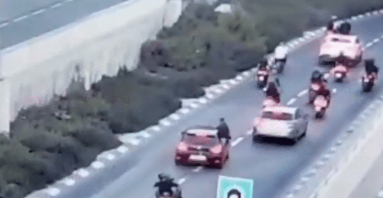 כך דלקו השוטרים אחר שיירת החתונה שדהרה בכבישים