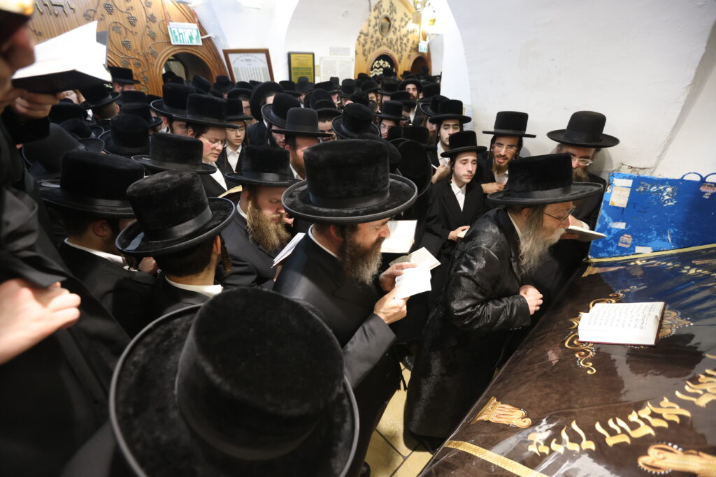 גלריה: האדמו"ר מערלוי עלה לציון הרשב"י במירון עם חסידיו