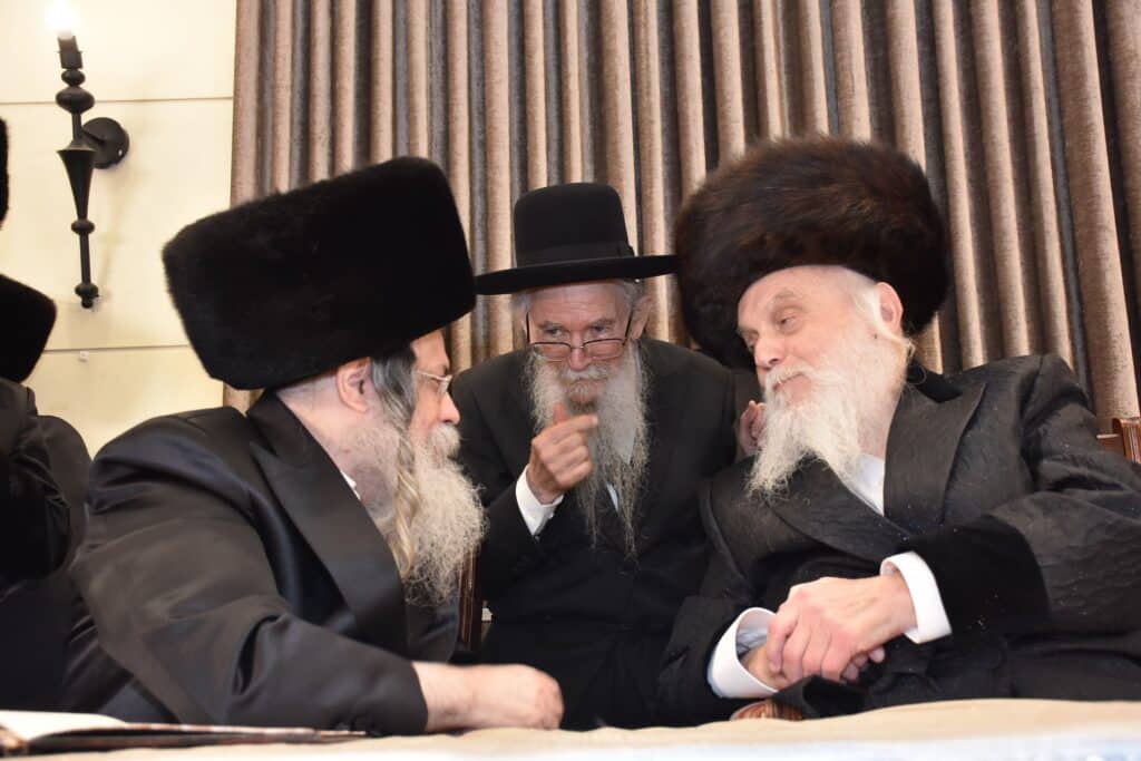 גלריה: אדמו"רים ורבנים בשמחת גאב"ד יביניאל - אשלג