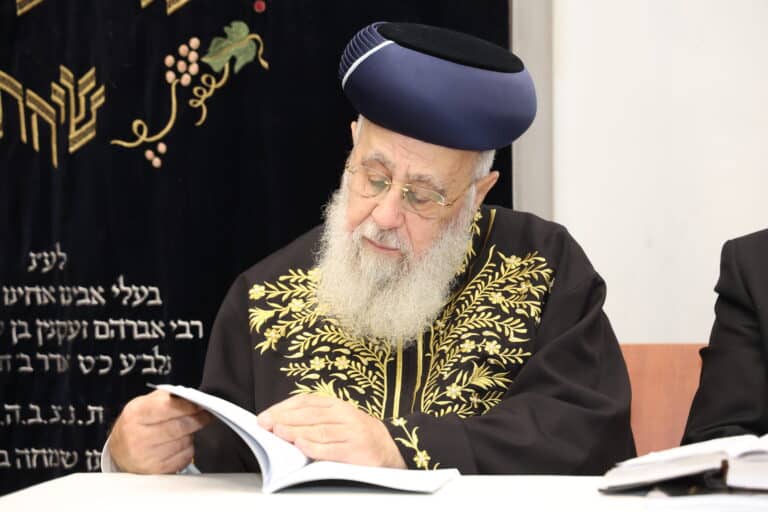 גלריה: הראשל"צ חיזק את תלמידי הישיבה