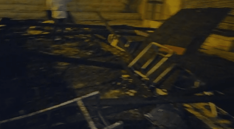 צפו: שריפה השתוללה בסוכת ראש ישיבת גבעת שאול