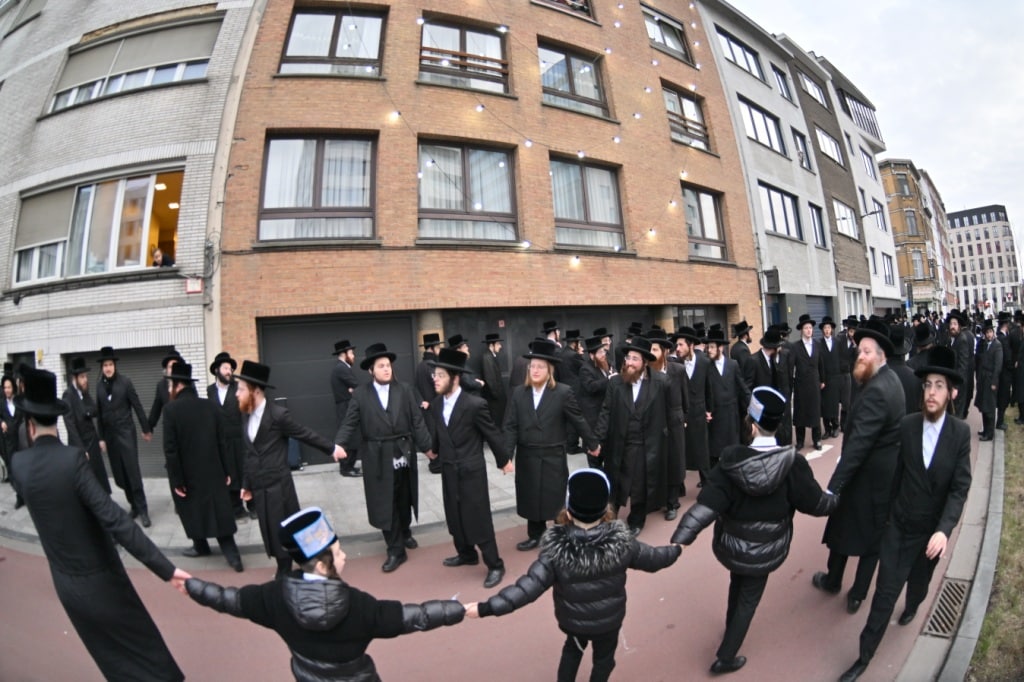 גלריה: מסע הבזק של הרבי מויז'ניץ לאנטוורפן