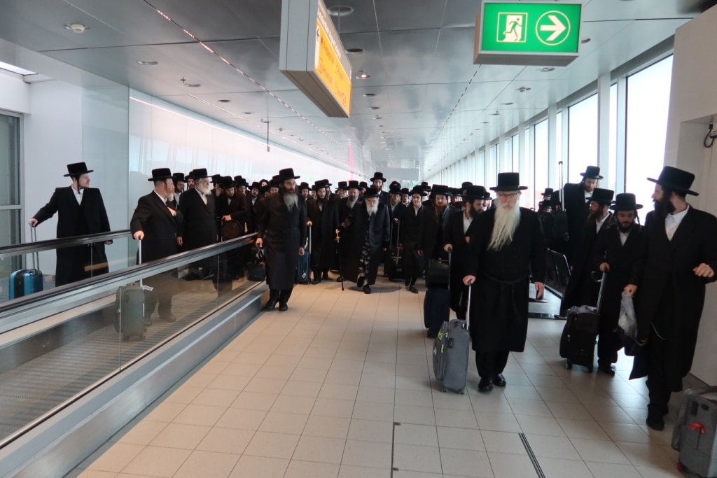 גלריה: מסע הבזק של הרבי מויז'ניץ לאנטוורפן