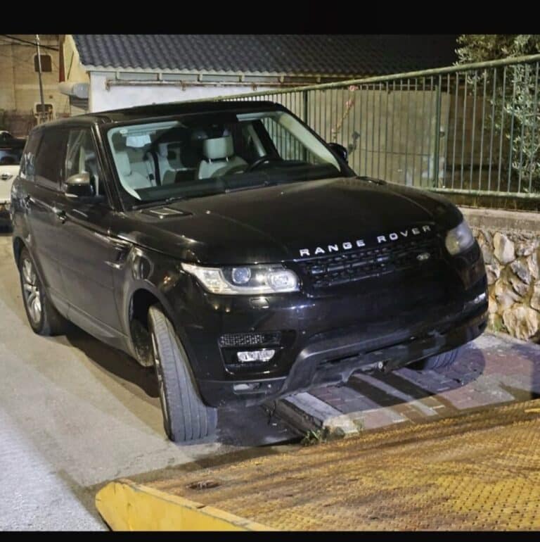 a car parked on a road