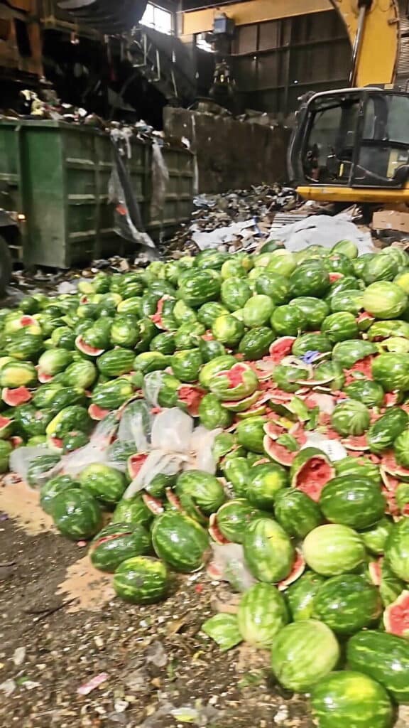 מפקחי משרד החקלאות סיכלו ניסיון הברחה של 32 טון אבטיחים מהרשות