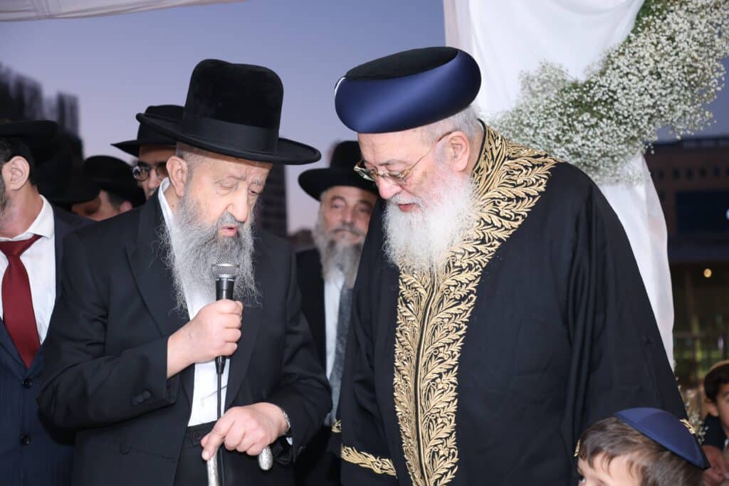 גלריה: נכד הגרש"מ עמאר והגרב"צ מוצפי נכנס לחופה