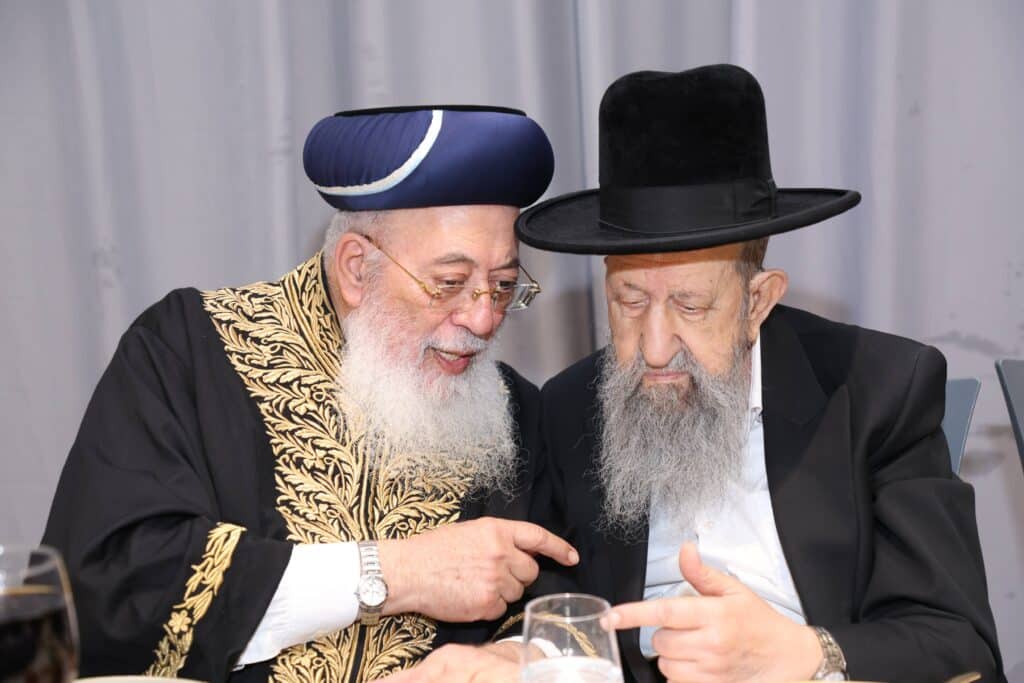 גלריה: נכד הגרש"מ עמאר והגרב"צ מוצפי נכנס לחופה