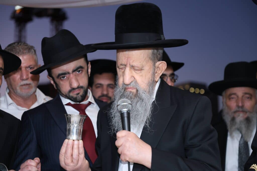 גלריה: נכד הגרש"מ עמאר והגרב"צ מוצפי נכנס לחופה