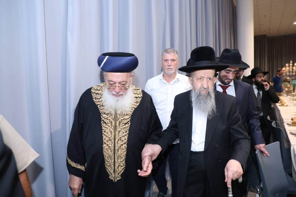 גלריה: נכד הגרש"מ עמאר והגרב"צ מוצפי נכנס לחופה