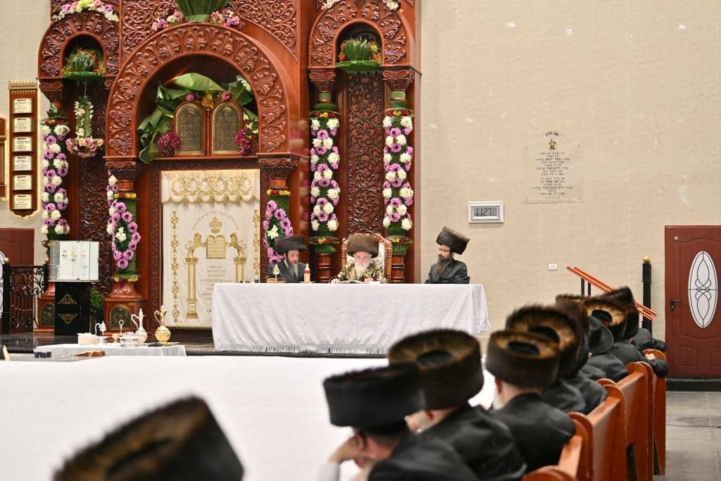 תיעוד ירוק מחג השבועות בחסידות ויז'ניץ