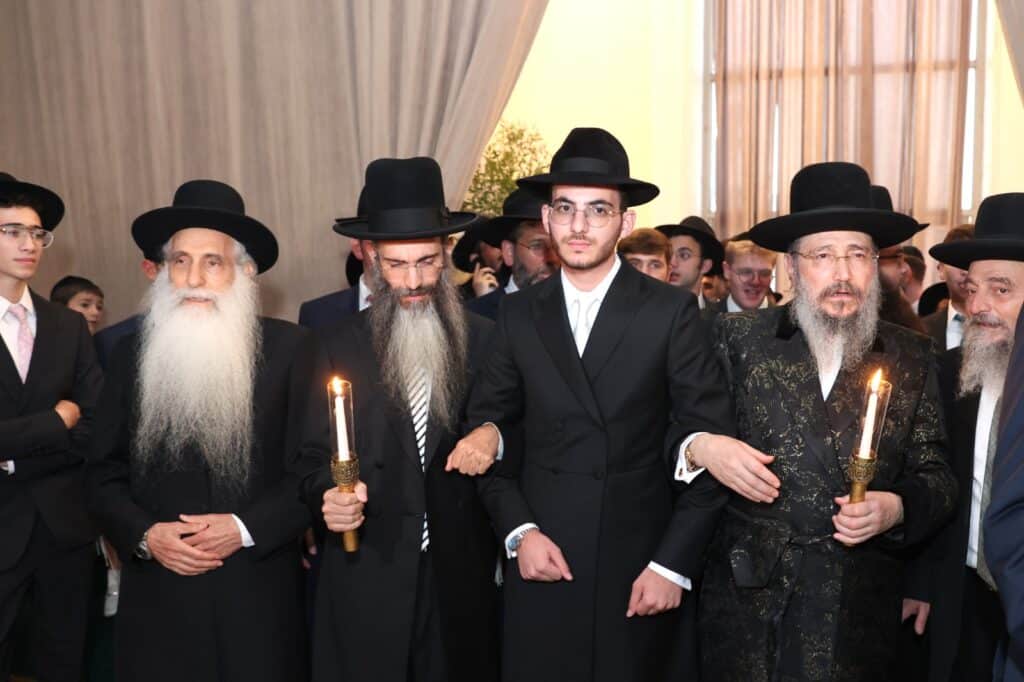 האדמו"ר בירך על היין בכוס שבה קידשו בנישואי הבבא סאלי