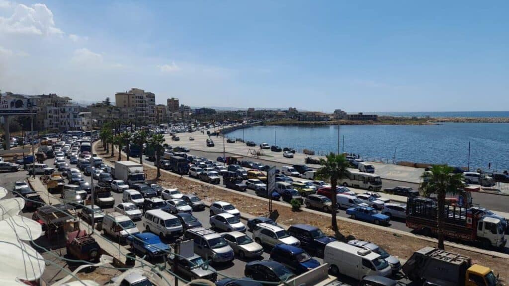 הבריחה החלה: פקקי תנועה מטורפים בלבנון