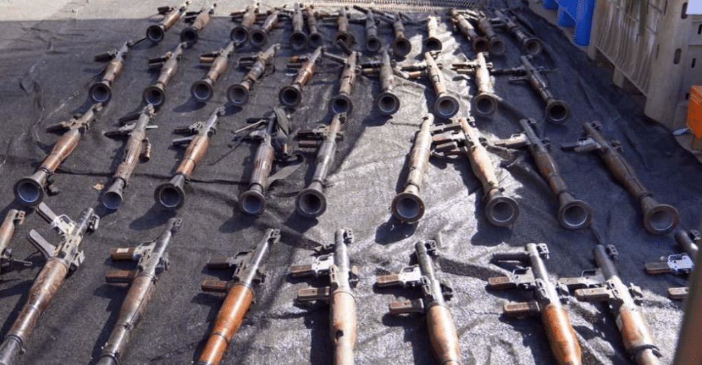 השלל שנתפס ממחבלי החמאס: צה"ל הקים אולם תצוגה