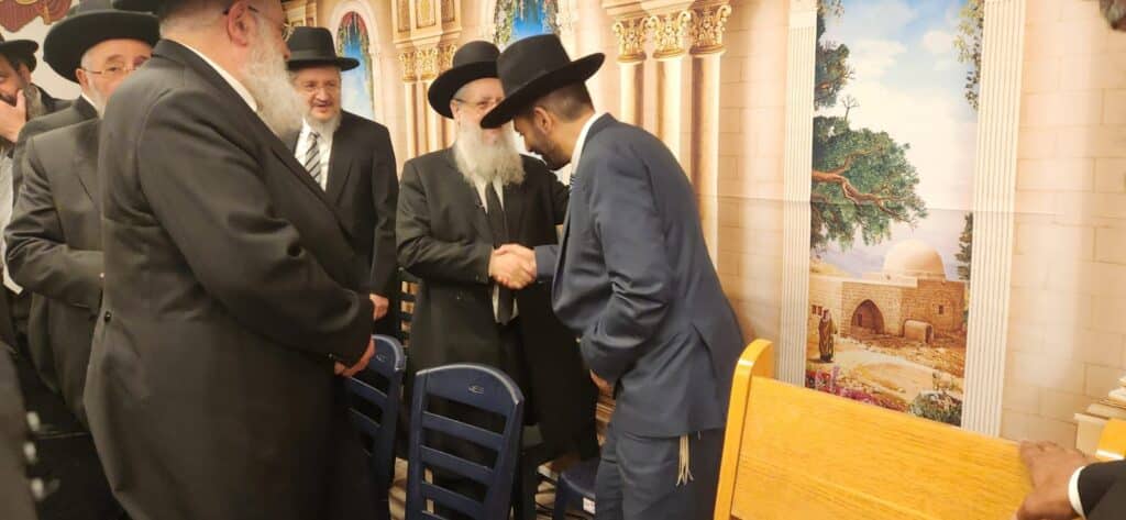 דיינים, ראשי ישיבות ורבנים הקבילו את פני הגר"ד יוסף