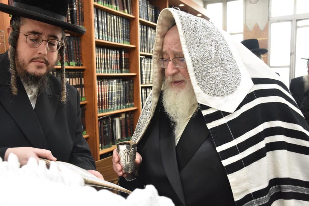 גלריה: שמחת הברית לנין אדמו"ר מנארול ונכד האדמו"ר מספינקא