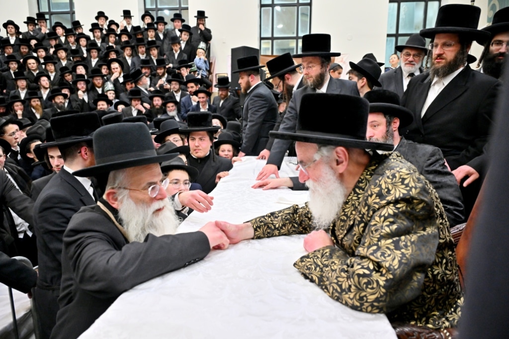 גלריה: המונים קיבלו את פני האדמו"ר מויז'ניץ בליקווד